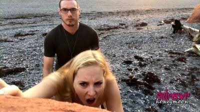 Honey Moon And Delirious Hunter - Amateur Couple Sex On The Beach (nova Scotia) on freereelz.com