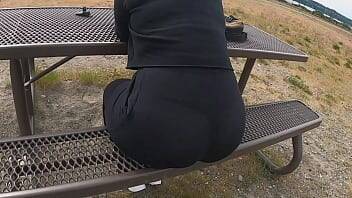 Public See Thru Yoga Pants Big Booty Wife on freereelz.com