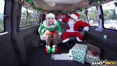 Christmas special in the bang bus for cute Maddie Winters on freereelz.com