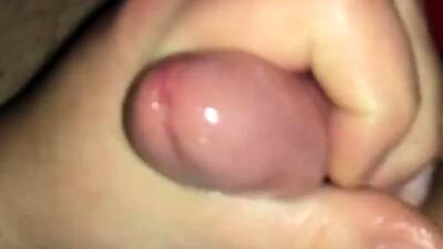 Chubby boy get slow cumshot from uncut small cock very close on freereelz.com