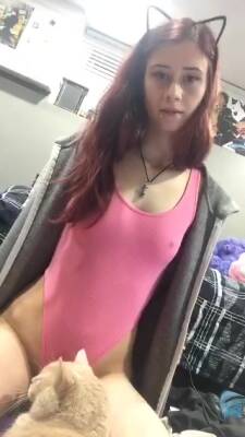 Cat Ear Girl Teasing On Periscope on freereelz.com