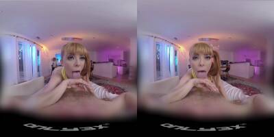 Virtual reality with Penny Pax giving a titjob with a cumshot ending on freereelz.com