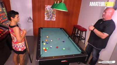 Rough Sex On The Pool Table With Slutty German Wife - Germany on freereelz.com