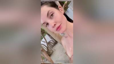 Nude Outdoor Shower Video Leaked on freereelz.com