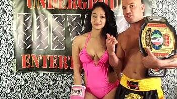 UIWP ENTERTAINMENT KING OF INTERGENDER SPORTS Big Breast Babe in her first Video ! on freereelz.com