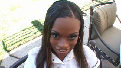 Ebony Schoolgirl Divine Caught Smoking, Must Fuck White Dad on freereelz.com