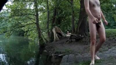 Skinny-dip in public, getting caught naked, cum outdoors on freereelz.com