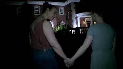 Dirty minded lesbians, Amy and Violet are making love in the middle of the night on freereelz.com