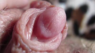 Milf With Hairy Pussy Teasing Her Slimy Clit Ultra-closeup on freereelz.com