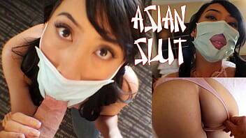 Covid Can't Keep Her Asian Holes From Getting Stuffed on freereelz.com