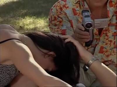 Ursula Moore anal orgy in the park on freereelz.com