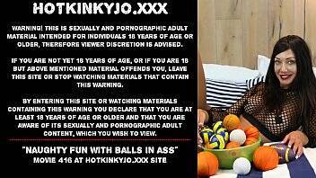 Naughty fun with balls in ass Hotkinkyjo on freereelz.com