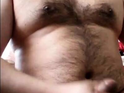 Chubby daddy bear jacking on cam on freereelz.com