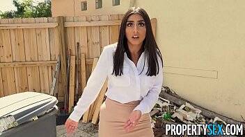 PropertySex - Agent with big tits fucks handyman in laundry room on freereelz.com