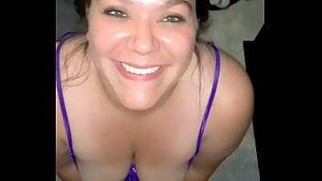 Thick facial for cute busty Latina sillyslutwife on freereelz.com