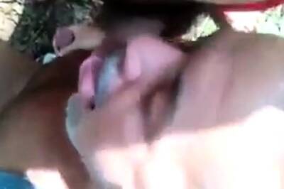 Daddy bear sucking cock in forest on freereelz.com