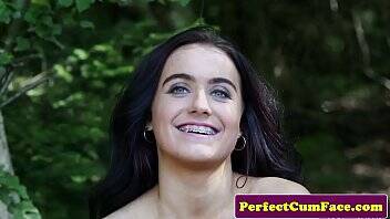 Outdoor brit cocksucking for facial cumshot - Britain on freereelz.com