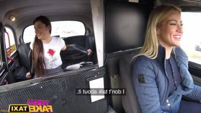 Female Fake Taxi Backseat lesbian orgasm lessons on freereelz.com