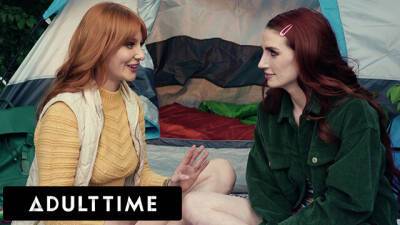 ADULT TIME - Lesbian Camping Trip Tribbing with Lacy Lennon and Aria Carson on freereelz.com