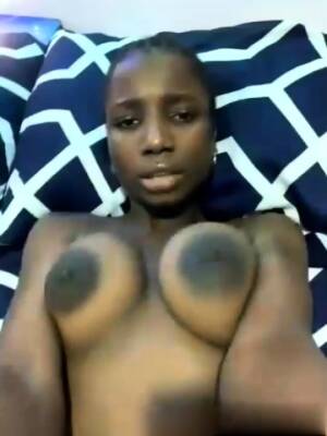 Nice black girl fingering sucking finger and showing breasts on freereelz.com