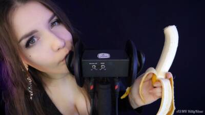 Kittyklaw Asmr Banana 3 Dio Licking Mouth Sounds Video on freereelz.com