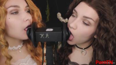 Kittyklaw Asmr - Patreon Asmr Twin Witches - Ear Licking - Mouth Sound on freereelz.com