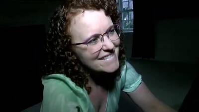 Chubby chick with curly hair and glasses, Debby had interracial sex with a black guy, from behind on freereelz.com