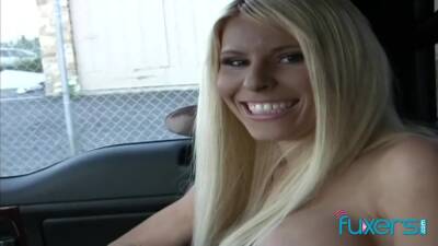 Horny blonde babe gets her cute face covered with warm sperm - Milf on freereelz.com