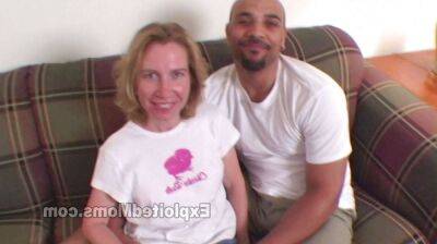 Petite blonde Milf gets stuffed w a 10 inch big black dick in hot mom video on freereelz.com