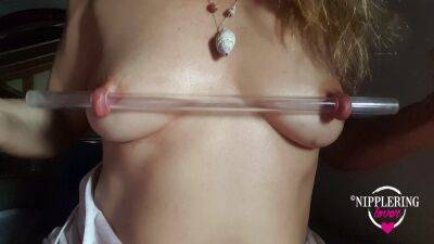 Nippleringlover Horny Milf Inserting 16mm See Through Tube In Extremely Stretched Pierced Nipples - Germany on freereelz.com