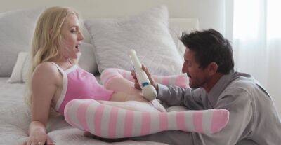 Blonde with s***l tits in love story with horny stepdad on freereelz.com