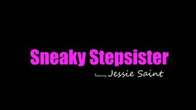 Sneaky stepsister Jessie Saint in hot teen sex scene on freereelz.com