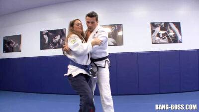 Karate Trainer fucks his Student right after ground fight on freereelz.com