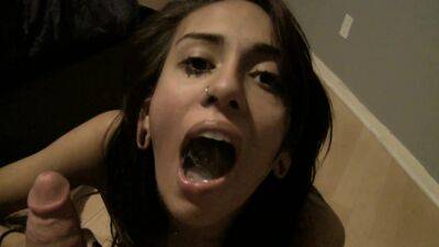 Teen babe swallows in the end of a remarkable homemade cam play on freereelz.com