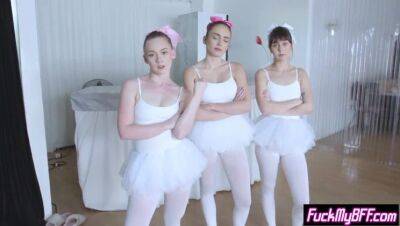 Flexible ballerina teens smashed by a new perv instructor on freereelz.com