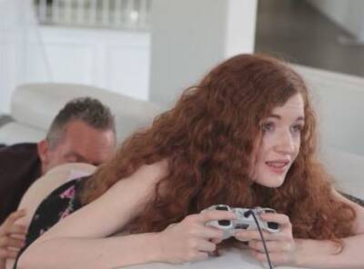 Redhead teen decides to make money by sucking her stepdads cock on freereelz.com