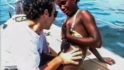 Black Bikini Babe Public Interracial Banging On A Boat And Beach on freereelz.com