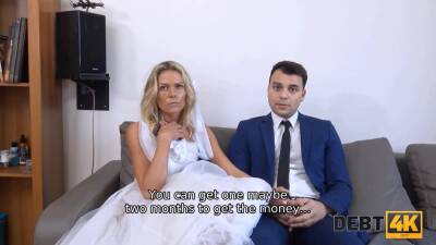 Debt collector tracks down sexy bride and they have affair on freereelz.com