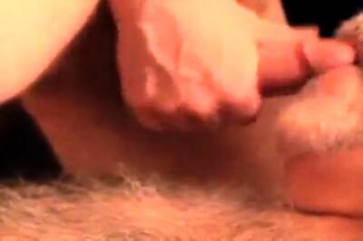 Daddy bear sucking cock and cumming on his beard on freereelz.com