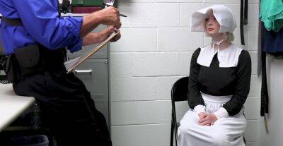 Pale blonde nun Annie Archer gets fucked hard for stealing. HD on freereelz.com