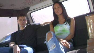 Picked up a college girl, then gets banged out on BangBus on freereelz.com