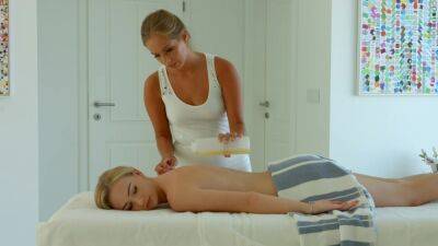 Massage leads these gorgeous females to unique lesbian romance on freereelz.com