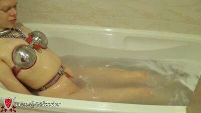 Bath In My Chastity Belt, Bra And Collar (old Video) on freereelz.com