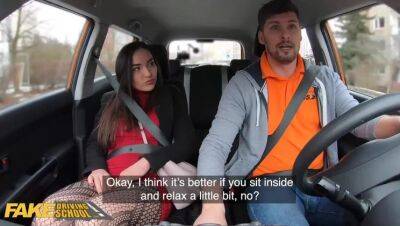 FakeDrivingSchool Learner Nataly Gold Isn’t Wearing Any Panties - Russia on freereelz.com