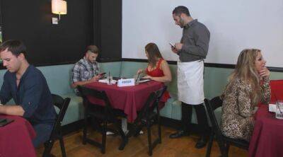 Girlfriend enjoys private moments in the toilet with the waiter on freereelz.com