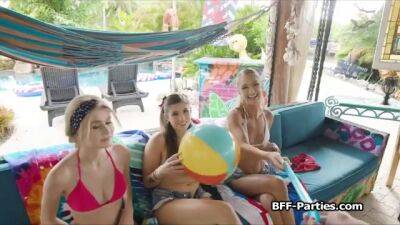 Swimsuit besties deserve dick after swimming pool party on freereelz.com