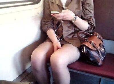 Amateur Girl in the train goes to the exams on freereelz.com