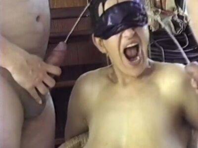 Blindfolded Wife Pisses With Friends on freereelz.com