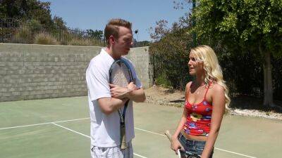 Cutie fucks her tennis coach and takes his sperm on lips on freereelz.com