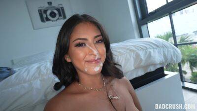 Amazing facial for the young Latina after such excellent home POV on freereelz.com